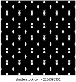 Vector pattern in geometric ornamental style. Black and white color.Seamless repeat pattern.Simple geo all over print block for apparel textile, ladies dress, fashion garment, digital wall paper.