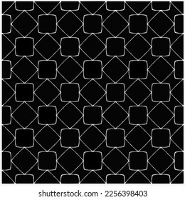 Vector pattern in geometric ornamental style. Black and white color.Seamless repeat pattern.Simple geo all over print block for apparel textile, ladies dress, fashion garment, digital wall paper.