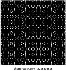 Vector pattern in geometric ornamental style. Black and white color.Seamless repeat pattern.Simple geo all over print block for apparel textile, ladies dress, fashion garment, digital wall paper.