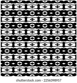 Vector pattern in geometric ornamental style. Black and white color.Seamless repeat pattern.Simple geo all over print block for apparel textile, ladies dress, fashion garment, digital wall paper.