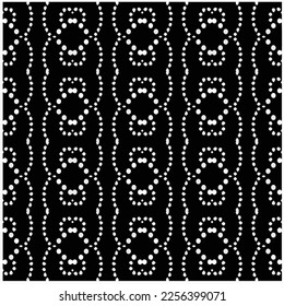 Vector pattern in geometric ornamental style. Black and white color.Seamless repeat pattern.Simple geo all over print block for apparel textile, ladies dress, fashion garment, digital wall paper.