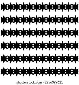 Vector pattern in geometric ornamental style. Black and white color.Seamless repeat pattern.Simple geo all over print block for apparel textile, ladies dress, fashion garment, digital wall paper.
