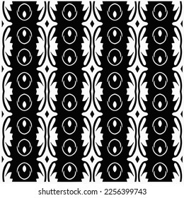Vector pattern in geometric ornamental style. Black and white color.Seamless repeat pattern.Simple geo all over print block for apparel textile, ladies dress, fashion garment, digital wall paper.