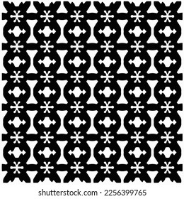 Vector pattern in geometric ornamental style. Black and white color.Seamless repeat pattern.Simple geo all over print block for apparel textile, ladies dress, fashion garment, digital wall paper.