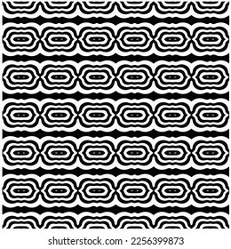 Vector pattern in geometric ornamental style. Black and white color.Seamless repeat pattern.Simple geo all over print block for apparel textile, ladies dress, fashion garment, digital wall paper.