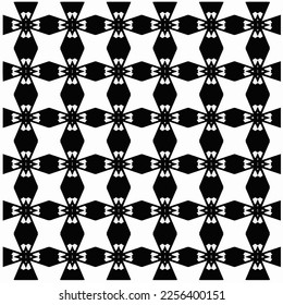 Vector pattern in geometric ornamental style. Black and white color.Seamless repeat pattern.Simple geo all over print block for apparel textile, ladies dress, fashion garment, digital wall paper.