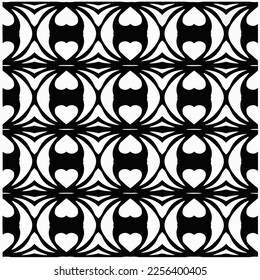 Vector pattern in geometric ornamental style. Black and white color.Seamless repeat pattern.Simple geo all over print block for apparel textile, ladies dress, fashion garment, digital wall paper.