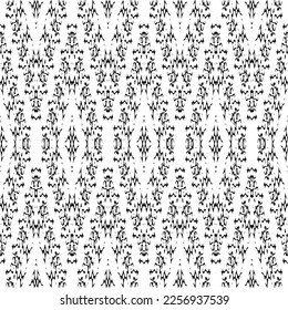Vector pattern in geometric ornamental style. Black and white color.Seamless repeat pattern.Simple geo all over print block for apparel textile, ladies dress, fashion garment, digital wall paper.