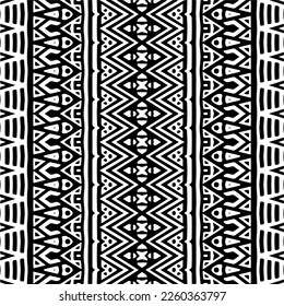 Vector pattern in geometric ornamental style. Black and white color.Seamless repeat pattern.Simple geo all over print block for apparel textile, ladies dress, fashion garment, digital wall paper.