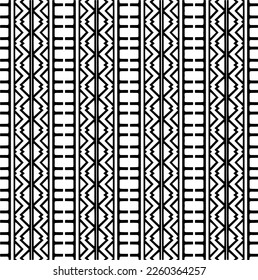Vector pattern in geometric ornamental style. Black and white color.Seamless repeat pattern.Simple geo all over print block for apparel textile, ladies dress, fashion garment, digital wall paper.