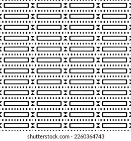 Vector pattern in geometric ornamental style. Black and white color.Seamless repeat pattern.Simple geo all over print block for apparel textile, ladies dress, fashion garment, digital wall paper.