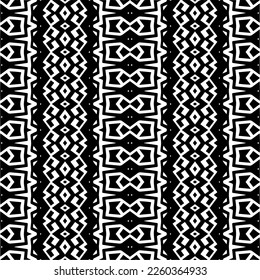 Vector pattern in geometric ornamental style. Black and white color.Seamless repeat pattern.Simple geo all over print block for apparel textile, ladies dress, fashion garment, digital wall paper.