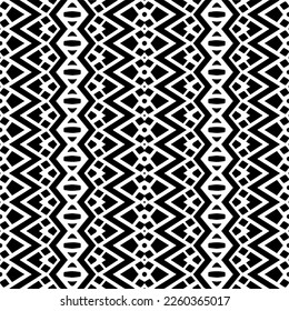Vector pattern in geometric ornamental style. Black and white color.Seamless repeat pattern.Simple geo all over print block for apparel textile, ladies dress, fashion garment, digital wall paper.