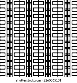Vector pattern in geometric ornamental style. Black and white color.Seamless repeat pattern.Simple geo all over print block for apparel textile, ladies dress, fashion garment, digital wall paper.