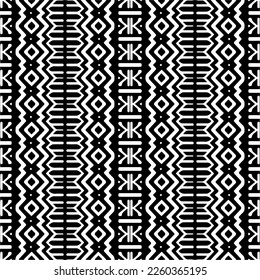 Vector pattern in geometric ornamental style. Black and white color.Seamless repeat pattern.Simple geo all over print block for apparel textile, ladies dress, fashion garment, digital wall paper.
