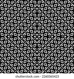 Vector pattern in geometric ornamental style. Black and white color.Seamless repeat pattern.Simple geo all over print block for apparel textile, ladies dress, fashion garment, digital wall paper.