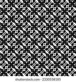 Vector pattern in geometric ornamental style. Black and white color.Seamless repeat pattern.Simple geo all over print block for apparel textile, ladies dress, fashion garment, digital wall paper.