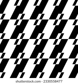 Vector pattern in geometric ornamental style. Black and white color.Seamless repeat pattern.Simple geo all over print block for apparel textile, ladies dress, fashion garment, digital wall paper.
