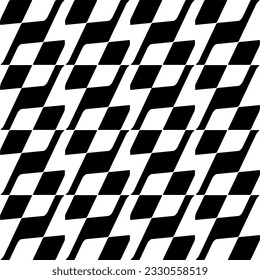 Vector pattern in geometric ornamental style. Black and white color.Seamless repeat pattern.Simple geo all over print block for apparel textile, ladies dress, fashion garment, digital wall paper.
