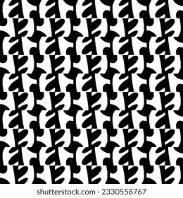 Vector pattern in geometric ornamental style. Black and white color.Seamless repeat pattern.Simple geo all over print block for apparel textile, ladies dress, fashion garment, digital wall paper.