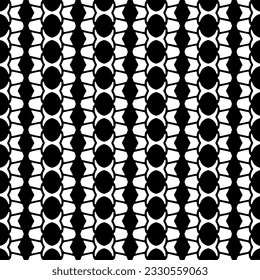 Vector pattern in geometric ornamental style. Black and white color.Seamless repeat pattern.Simple geo all over print block for apparel textile, ladies dress, fashion garment, digital wall paper.