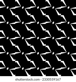 Vector pattern in geometric ornamental style. Black and white color.Seamless repeat pattern.Simple geo all over print block for apparel textile, ladies dress, fashion garment, digital wall paper.