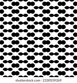 Vector pattern in geometric ornamental style. Black and white color.Seamless repeat pattern.Simple geo all over print block for apparel textile, ladies dress, fashion garment, digital wall paper.