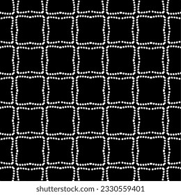 Vector pattern in geometric ornamental style. Black and white color.Seamless repeat pattern.Simple geo all over print block for apparel textile, ladies dress, fashion garment, digital wall paper.
