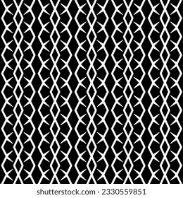 Vector pattern in geometric ornamental style. Black and white color.Seamless repeat pattern.Simple geo all over print block for apparel textile, ladies dress, fashion garment, digital wall paper.