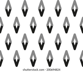 Vector pattern - geometric seamless simple black and white modern texture