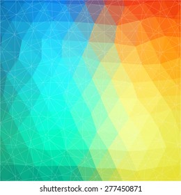 Vector pattern of geometric shapes. Colorful-mosaic-banner. Geometric hipster retro background with place for your text. Retro triangle background