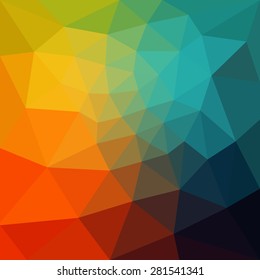 Vector pattern of geometric shapes. Colorful-mosaic-banner. Geometric hipster retro background with place for your text. Retro triangle background
