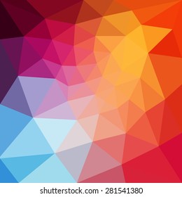 Vector pattern of geometric shapes. Colorful-mosaic-banner. Geometric hipster retro background with place for your text. Retro triangle background
