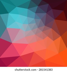 Vector pattern of geometric shapes. Colorful-mosaic-banner. Geometric hipster retro background with place for your text. Retro triangle background