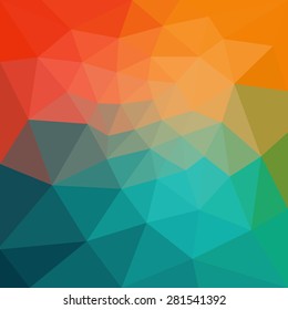 Vector pattern of geometric shapes. Colorful-mosaic-banner. Geometric hipster retro background with place for your text. Retro triangle background