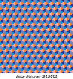 Vector pattern of geometric shapes. Colorful-mosaic-banner. Geometric hipster retro background with place for your text. Retro triangle background
