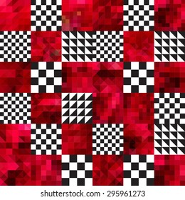 Vector pattern of geometric shapes. Colorful-mosaic-banner. Geometric hipster retro background with place for your text. Retro triangle background