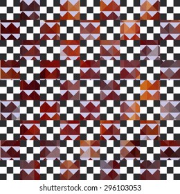 Vector pattern of geometric shapes. Colorful-mosaic-banner. Geometric hipster retro background with place for your text. Retro triangle background