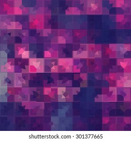 Vector pattern of geometric shapes. Colorful-mosaic-banner. Geometric hipster retro background with place for your text. Retro triangle background