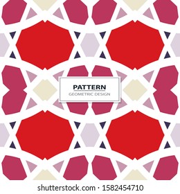 Vector pattern of geometric shapes. Mosaic seamless texture 