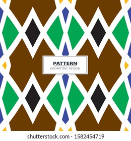Vector pattern of geometric shapes. Mosaic seamless texture 
