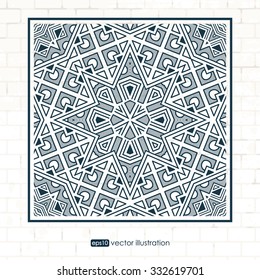 vector pattern of geometric shapes on the brick wall background