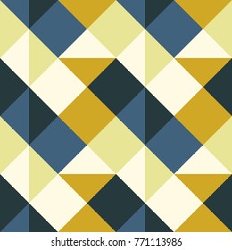 Vector pattern with geometric shapes, rhombus. Seamless background with zigzag motif. Multicolor illustration. Colorful repeatable texture.