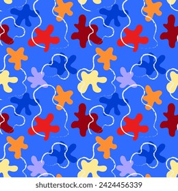 Vector pattern geometric, shapes, pattern, star, circle, triangle, oval, rectangle, lines, wave