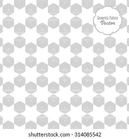 Vector pattern. Geometric stlysih with hexagon shape