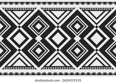 Vector pattern, geometric pattern that has symmetry and uses basic shapes such as triangles, rhombuses and straight lines, native fabric patterns or tribal woven fabrics. Created for wallpapers