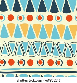 Vector pattern with geometrical motifs.