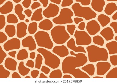 Vector pattern of giraffe print or giraffe skin texture