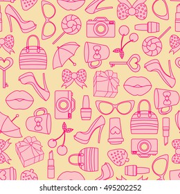 Vector pattern of glamor stickers and labeles