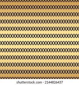Vector pattern, gold geometric repeat, endless repeating tile, golden wallpaper. Black and gold design.